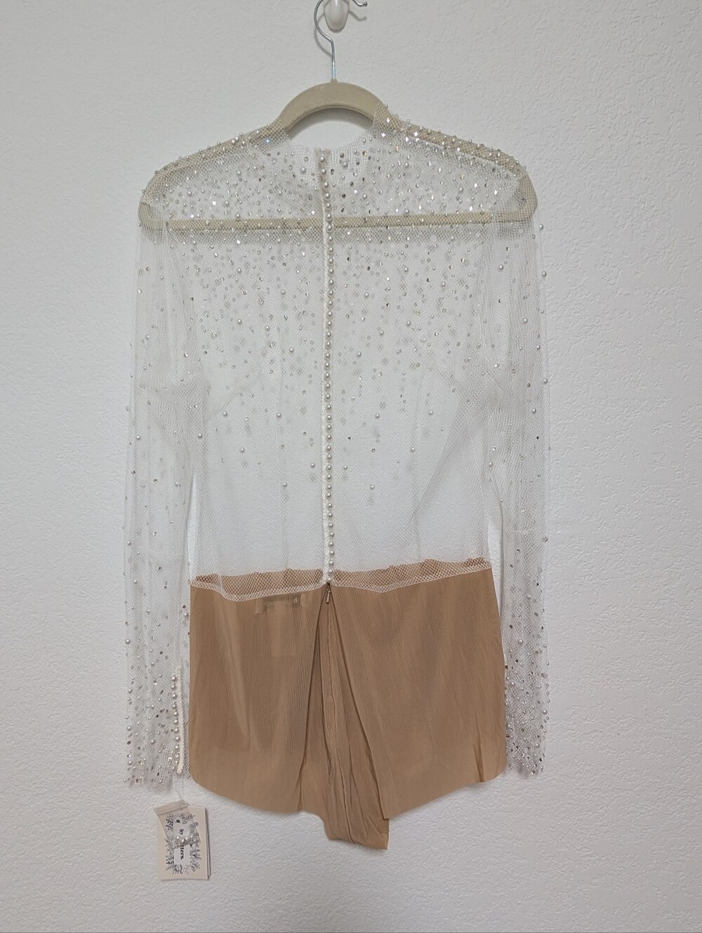 Watters Long-Sleeve Beaded Bodysuit - Picture 7 of 8